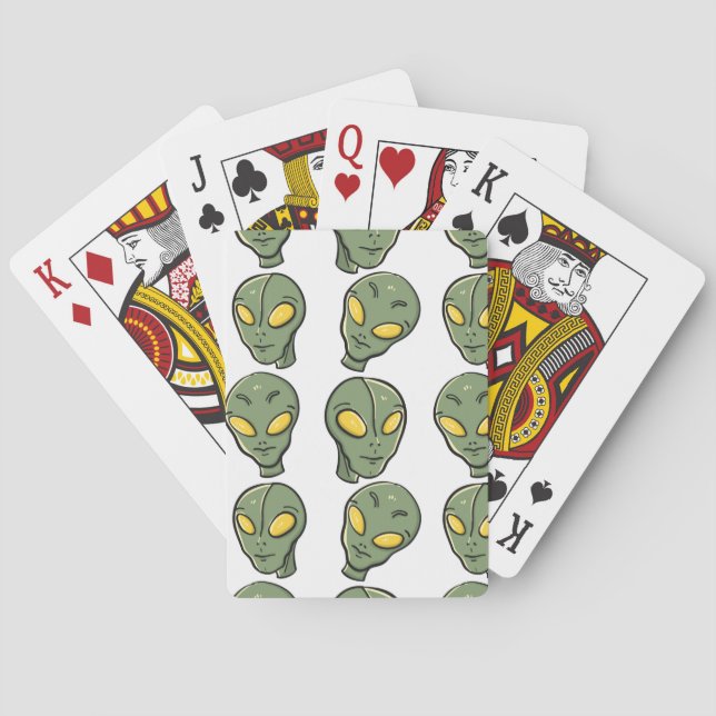 Jeu De Cartes Motif en chef Alien (dos)