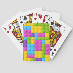 Jeu De Cartes Motif en plastique de blocs de construction
