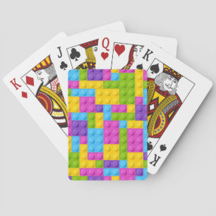 Jeu De Cartes Motif en plastique de blocs de construction