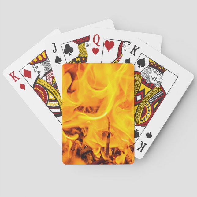Jeu De Cartes Motif Feu Et Flames (dos)
