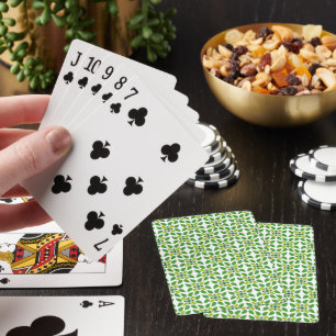 Jeu De Cartes Motif Feuille, Motif De Feuilles, Feuilles Verts