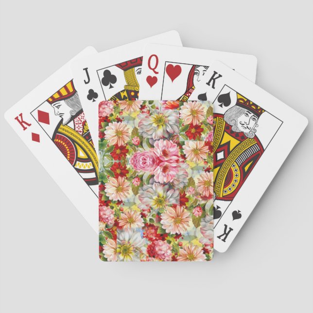 Jeu De Cartes motif floral (dos)