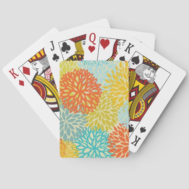 Jeu De Cartes Motif floral 3 (dos)