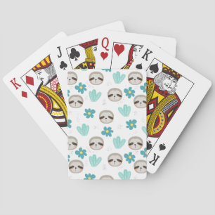 Jeu De Cartes Motif Floral à fentes douces
