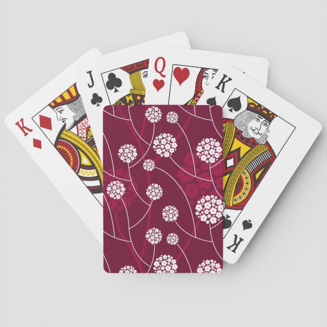 Jeu De Cartes motif floral Abstrait (dos)