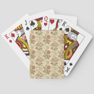 Jeu De Cartes Motif floral de rose vintage