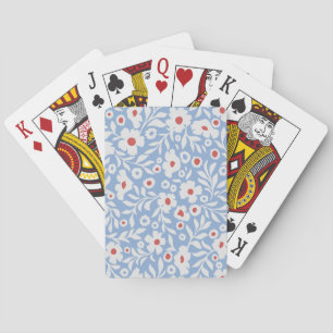 Jeu De Cartes Motif floral du bois