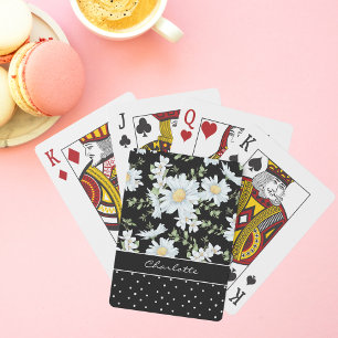 Jeu De Cartes Motif floral moderne chic fille personnalisée