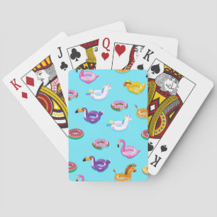 Jeu De Cartes Motif flottant de la piscine d'été