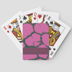 Jeu De Cartes Motif fourrure de girafe rose
