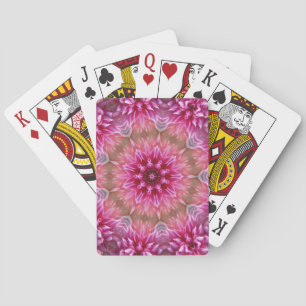 Jeu De Cartes Motif géométrique à fleurs rose Mandala-67545