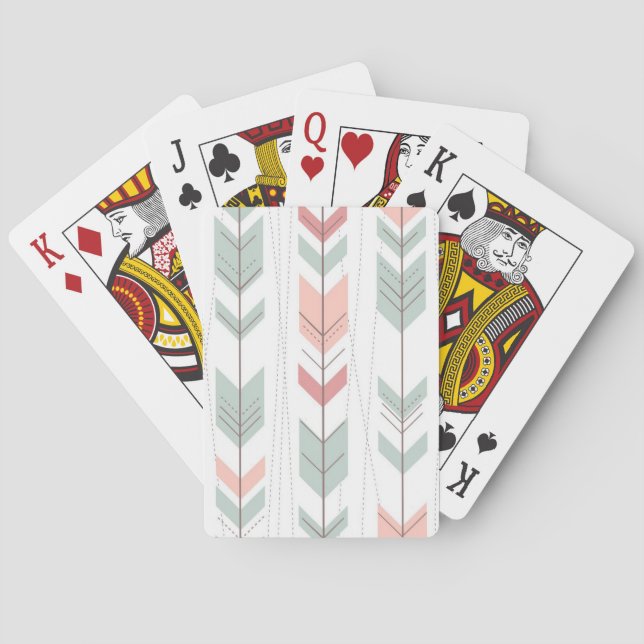 Jeu De Cartes Motif géométrique dans le rétro style (dos)
