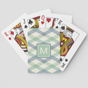 Jeu De Cartes Motif géométrique en pastel du monogramme  