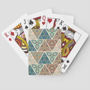 Jeu De Cartes Motif géométrique extérieur d'étape de Geo