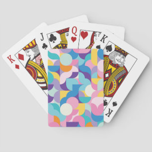 Jeu De Cartes Motif géométrique violet et rose