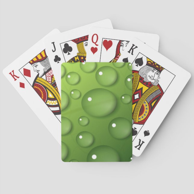Jeu De Cartes Motif Green Raindrop (dos)