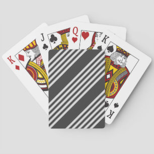 Jeu De Cartes Motif gris clair et charbon cinq bandes