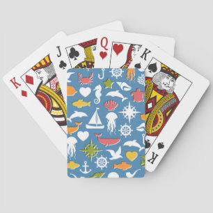 Jeu De Cartes Motif marin de symboles
