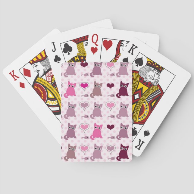 Jeu De Cartes Motif mignon de filles de chaton (dos)