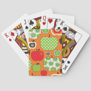 Jeu De Cartes Motif mignon d'illustration de pomme