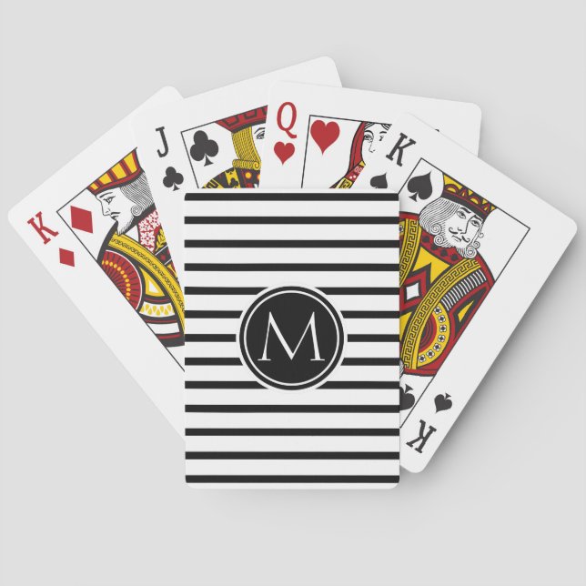 Jeu De Cartes Motif mince de rayures (dos)