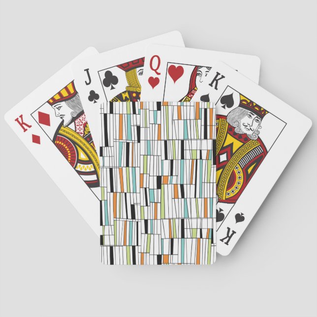Jeu De Cartes Motif moderne du milieu du siècle (dos)