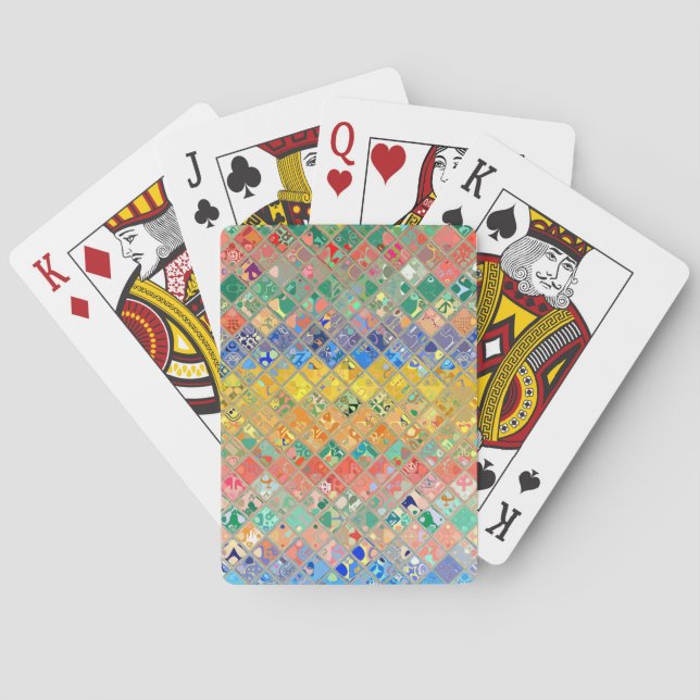 Jeu De Cartes Motif mosaïque Abstrait #2 (dos)