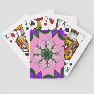 Jeu De Cartes Motif Motif Monogramme noir et rose joli