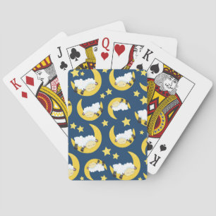 Jeu De Cartes Motif mouton, Mouton couché, Lune, Étoiles