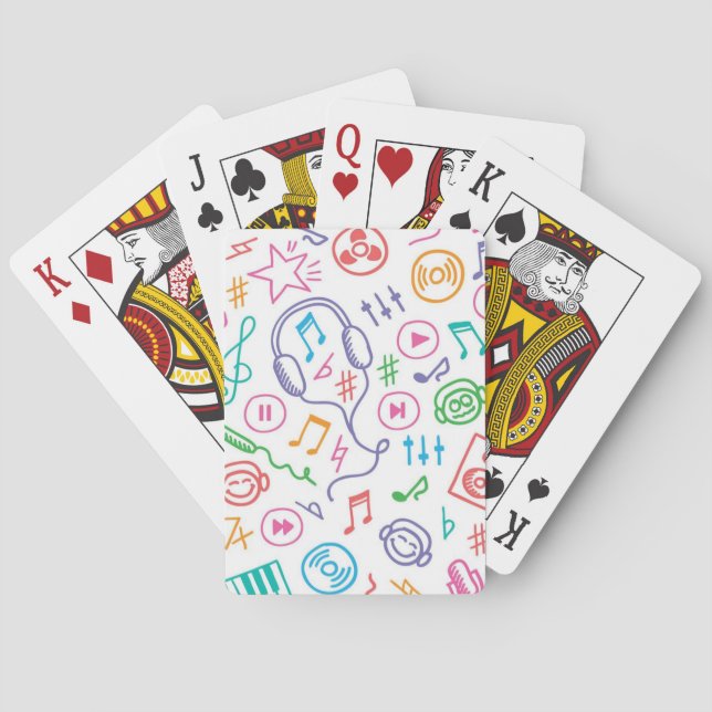 Jeu De Cartes Motif musical (dos)