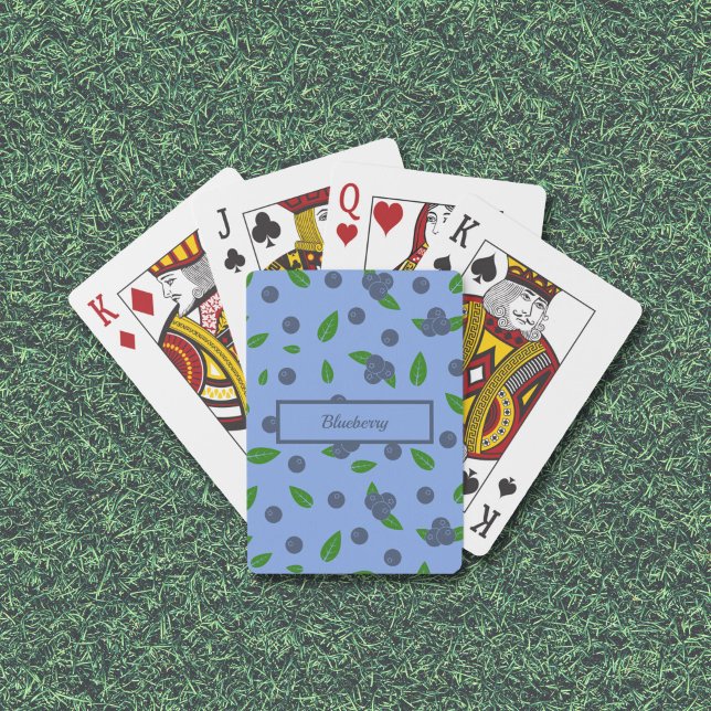 Jeu de Cartes motif Myrtilles (Blueberry pattern Playing Cards)