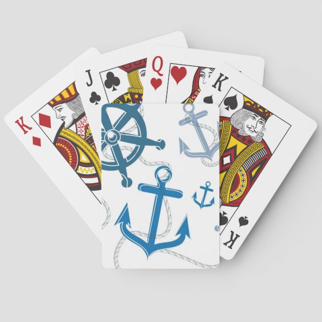 Jeu De Cartes Motif nautique (dos)