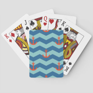 Jeu De Cartes Motif nautique de Chevron