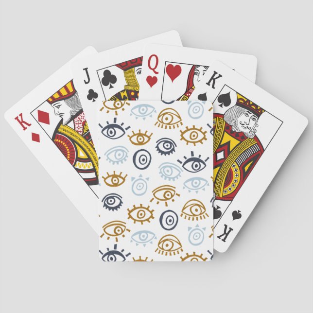 Jeu De Cartes Motif oeil mal (dos)