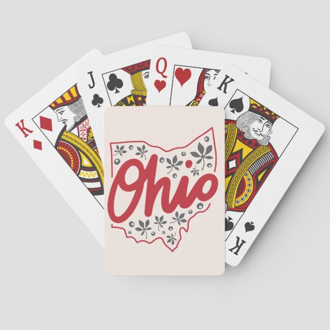 Jeu De Cartes Motif Ohio Buckeye (dos)