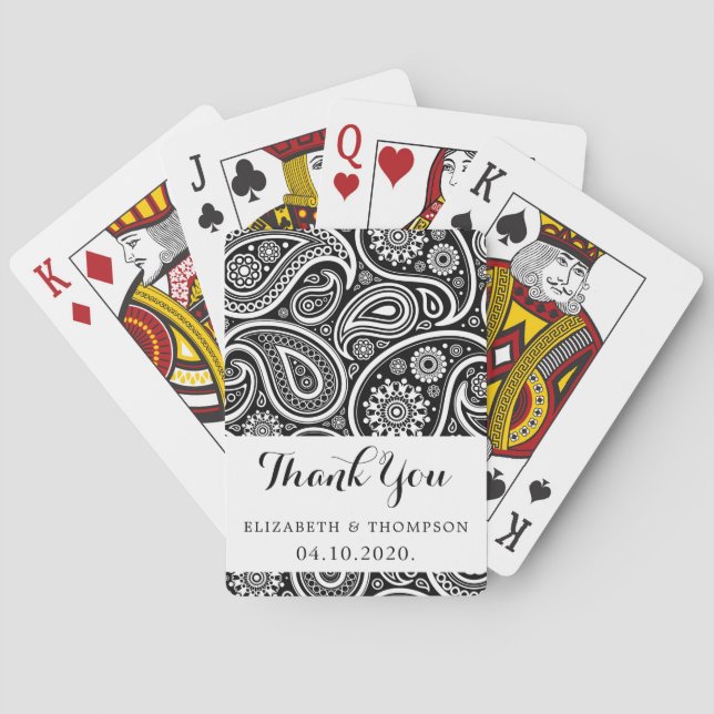 Jeu De Cartes Motif Paisley, Persian Paisley, Boteh, Mariage (dos)