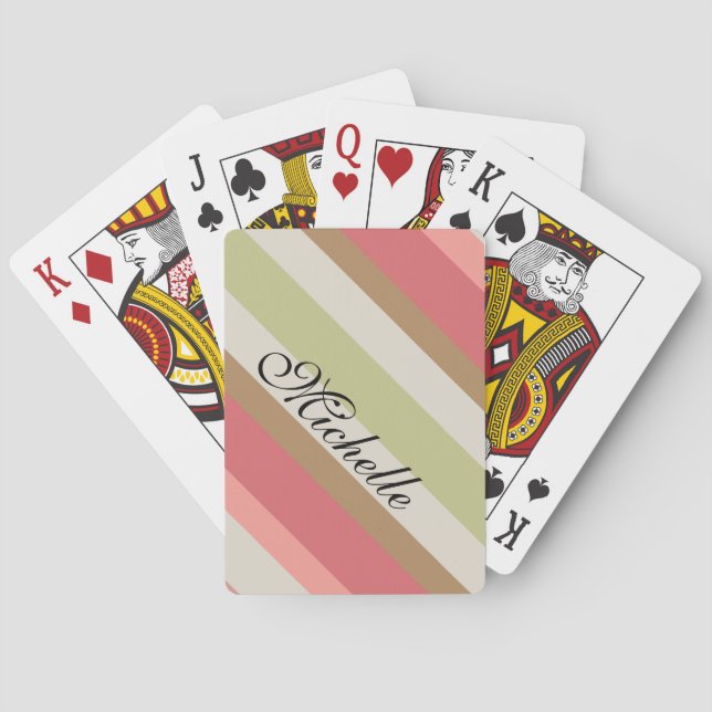 Jeu De Cartes Motif Paprika Stripes (dos)