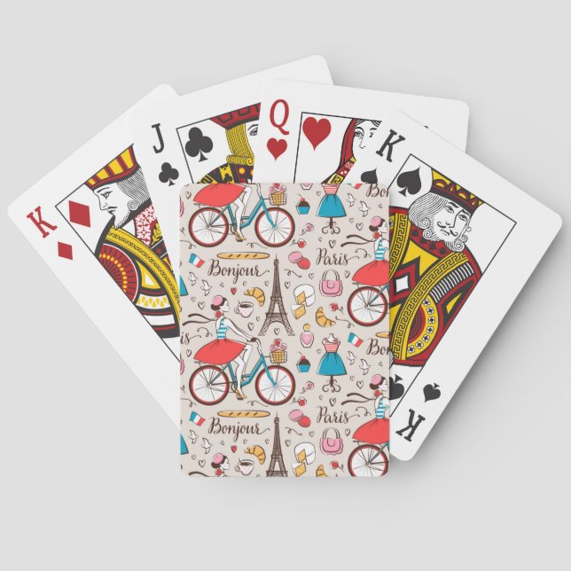 Jeu De Cartes Motif Paris France (dos)