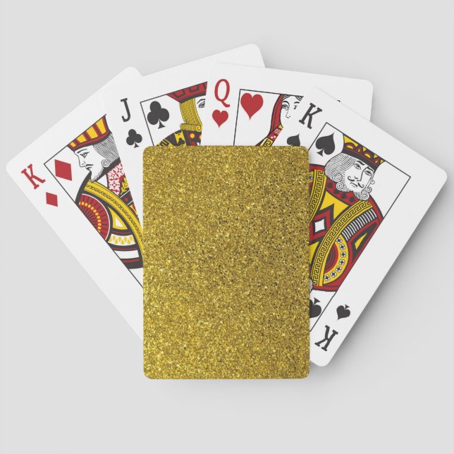 Jeu De Cartes Motif Parties scintillant or (dos)