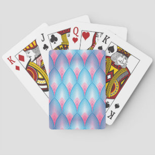 Jeu De Cartes Motif Pétal turquoise Et Rose