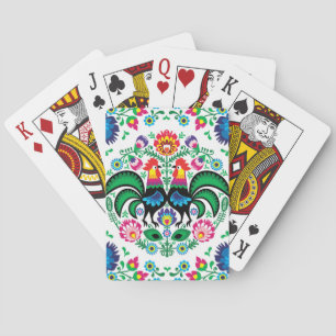 Jeu De Cartes Motif polonais carré de coq