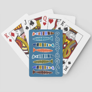 Jeu De Cartes Motif PORTUGAL du poisson en jeu