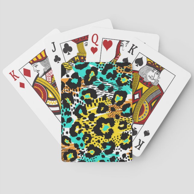 Jeu De Cartes motif poster de animal (dos)