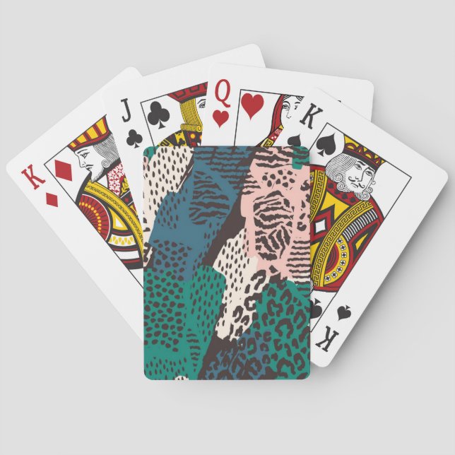 Jeu De Cartes motif poster de animal (dos)