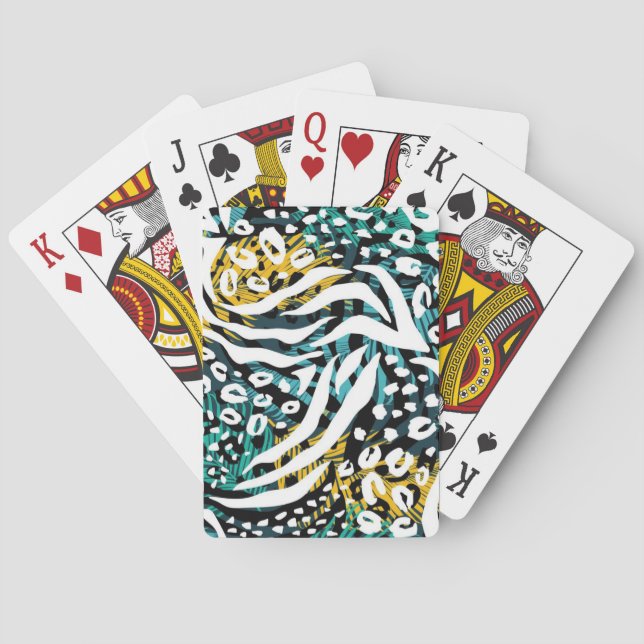 Jeu De Cartes motif poster de animal (dos)