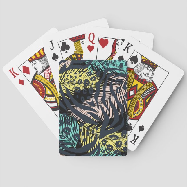 Jeu De Cartes motif poster de animal (dos)