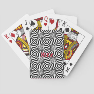 Jeu De Cartes Motif rayonnant noir et blanc Thunder_Cove