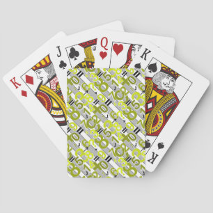 Jeu De Cartes Motif rétro lumineux arithmétique mathématique col