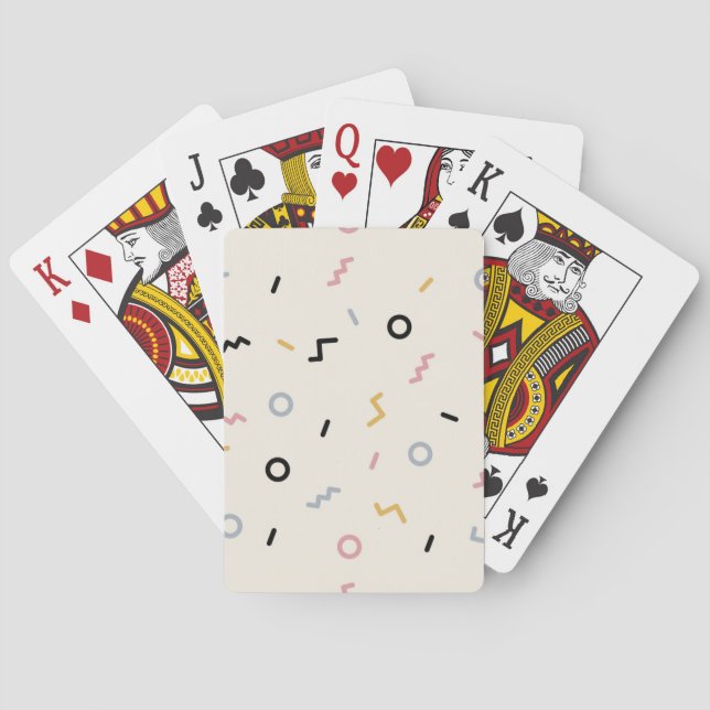 Jeu De Cartes Motif Retro Squiggle (dos)