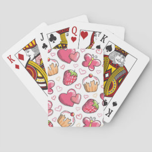 Jeu De Cartes motif romantique de nourriture